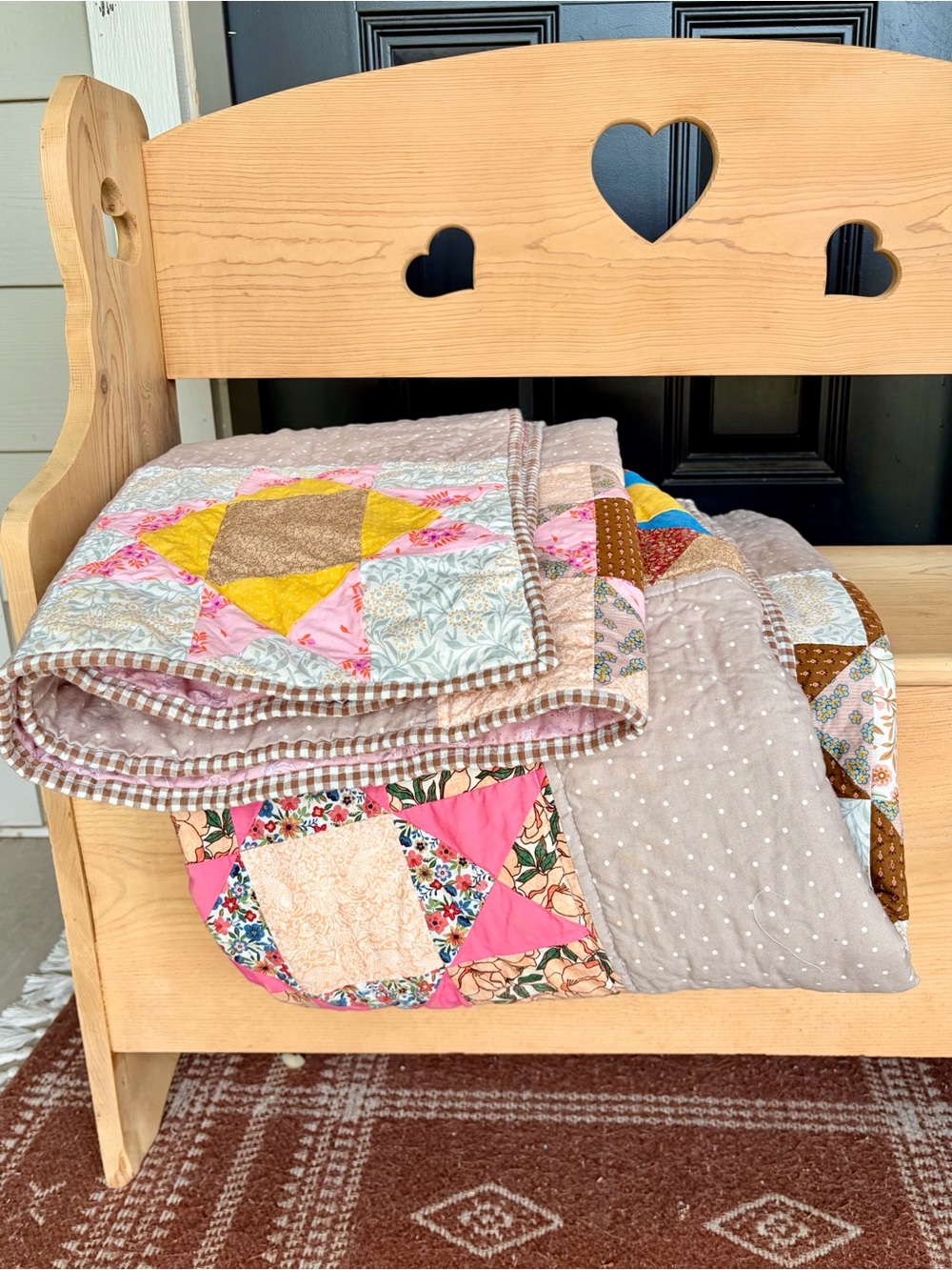 Handmade patchwork quilt